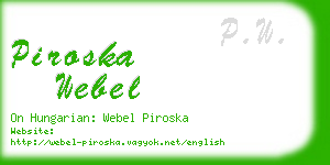 piroska webel business card